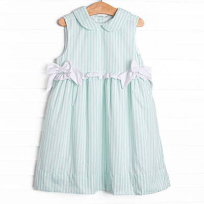 Pastel Pinstripe Dress, Green