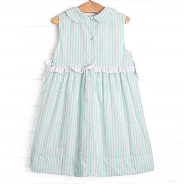 Pastel Pinstripe Dress, Green