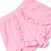 Giraffe Giant Applique Ruffle Short Set, Pink