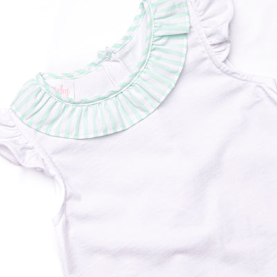 Pastel Pinstripe Skirt Set, Green