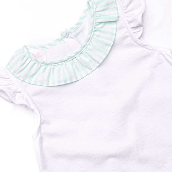 Pastel Pinstripe Skirt Set, Green