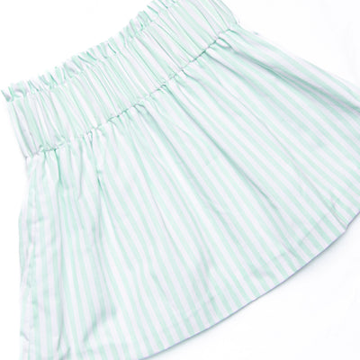 Pastel Pinstripe Skirt Set, Green
