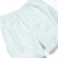 Pastel Pinstripe Short Set, Green