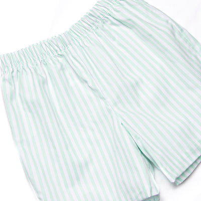 Pastel Pinstripe Short Set, Green