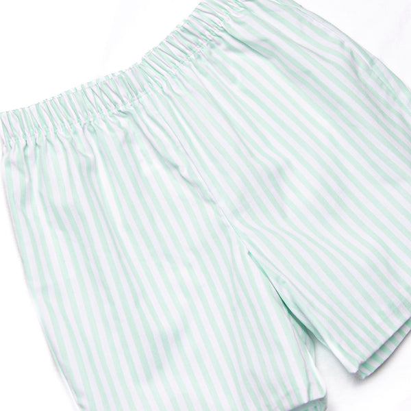 Pastel Pinstripe Short Set, Green