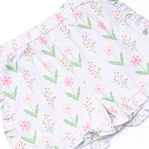 Marsh Meadows Ruffle Short Set, Pink