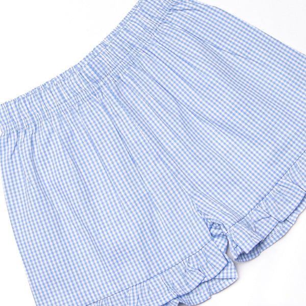 Red, White and Bloom Ruffle Short Set, Blue