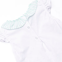 Pastel Pinstripe Ruffle Short Set, Green