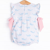 Nellie Narwhal Side Tie Bubble, Blue