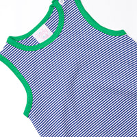 Georgie Bubble, Green and Royal Blue Stripe