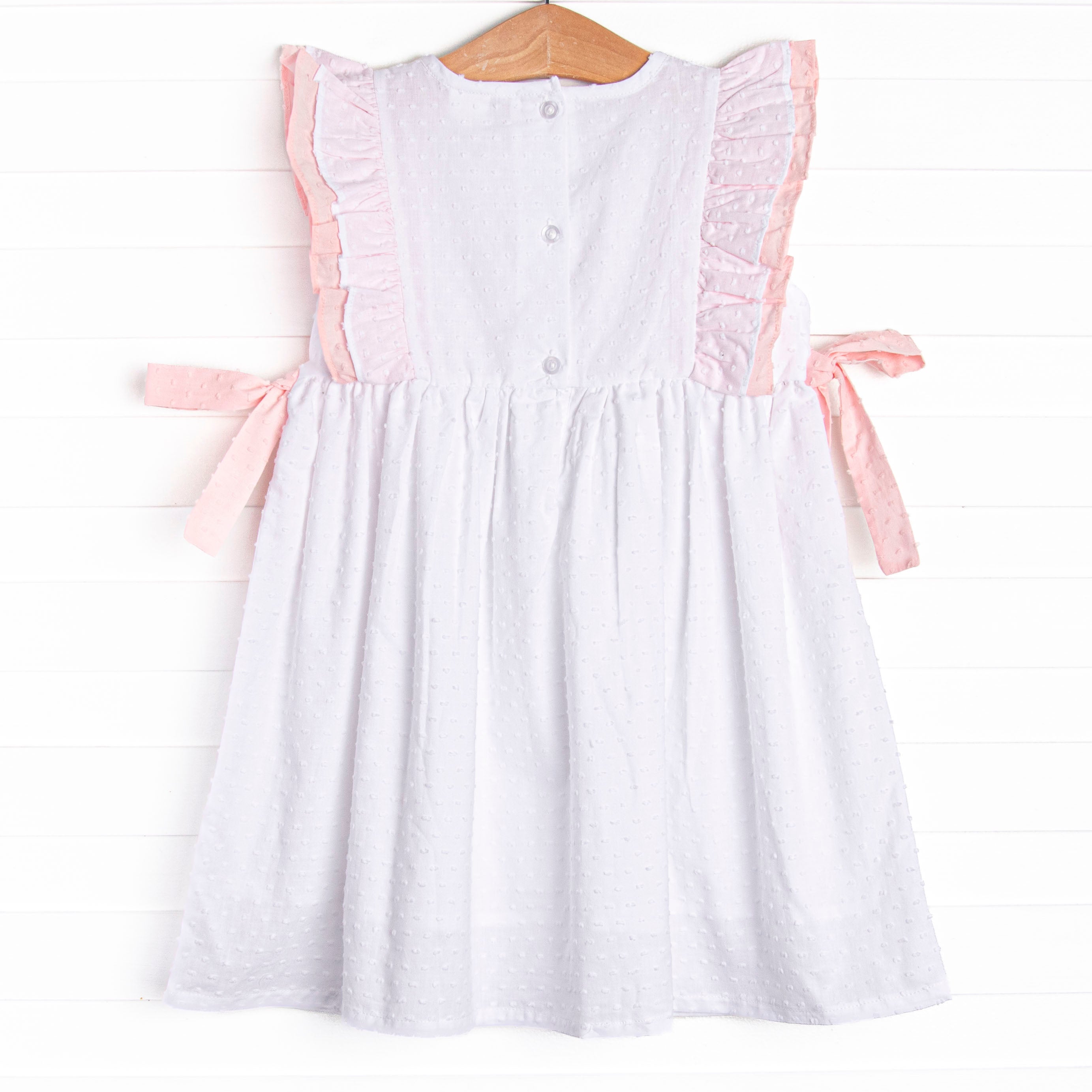 Girl's Little Sister Embroidered Dress in White size 2T | Stitchy Fish Girl's Little Sister Embroidered Dress in White size 2T | Stitchy Fish