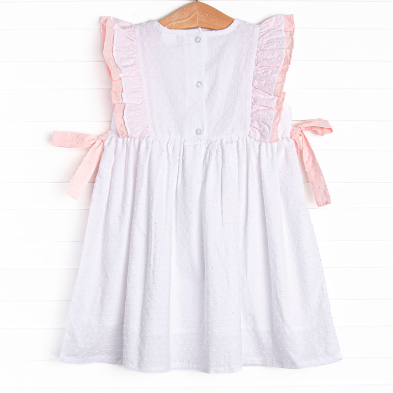white dress better sister Girl's Little Sister Embroidered Dress in White size 2T