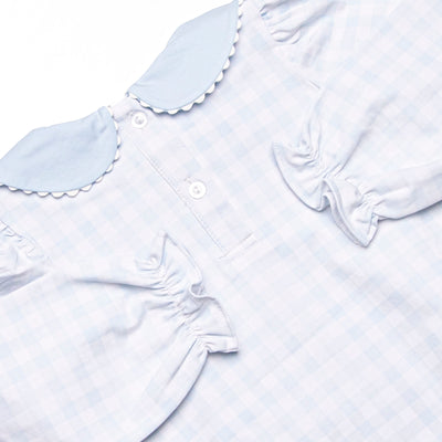 Pondside Picnic Bubble, Blue Gingham