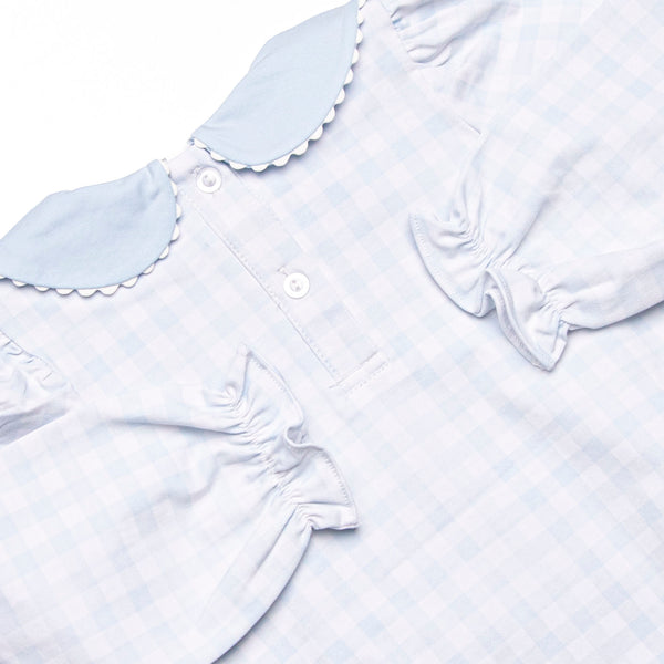 Pondside Picnic Bubble, Blue Gingham