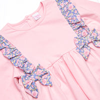 Pop of Posies Side Tie Legging Set, Pink