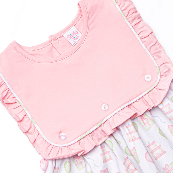 Birthday Party Ruffle Short Set, Pink
