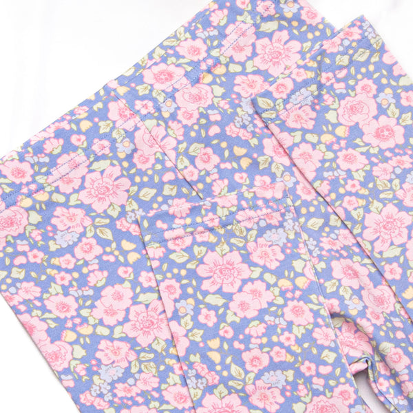 Pop of Posies Side Tie Legging Set, Pink