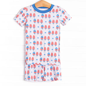 Taste of Freedom Bamboo Pajama Short Set, Blue