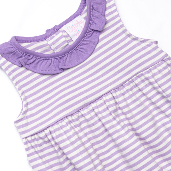 Hannah Dress, Purple Stripe