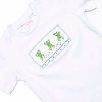 Little Leap Frog Smocked Short Set, Green