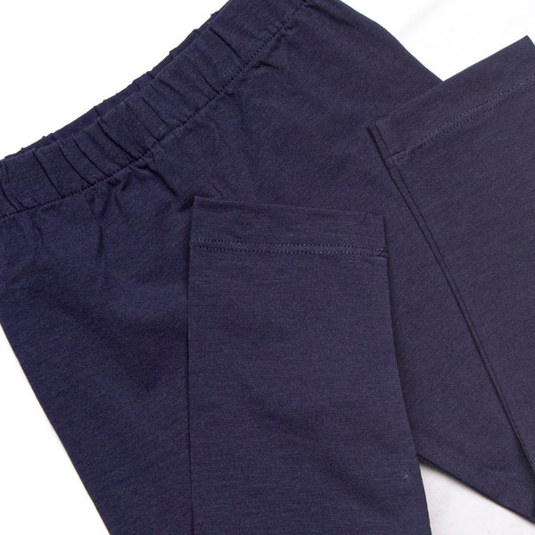 Waddle and Wade French Knot Embroidered Legging Set, Navy
