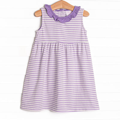 Hannah Dress, Purple Stripe