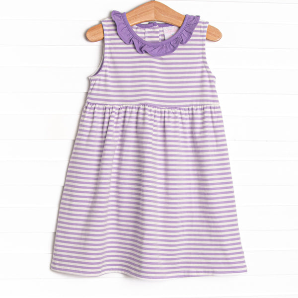 Hannah Dress, Purple Stripe