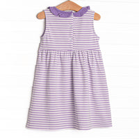 Hannah Dress, Purple Stripe