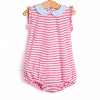 Susannah Bubble, Light Blue and Medium Pink Stripe