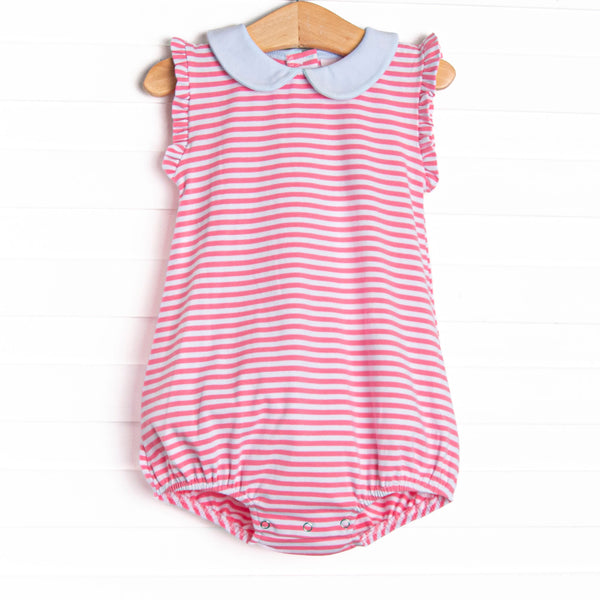 Susannah Bubble, Light Blue and Medium Pink Stripe