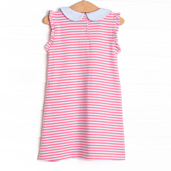 Susannah Pocket Dress, Light Blue and Medium Pink Stripe