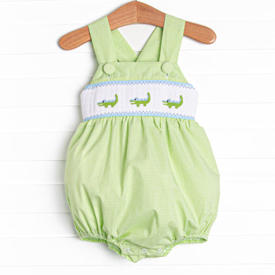 Dundee Dude Smocked Bubble, Green