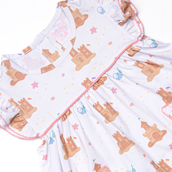 Sandcastle Competition Ruffle Short Set, Pink