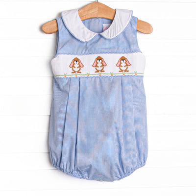 Long-eared Lops Smocked Bubble, Blue