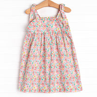Garden Flutters Smocked Dress, Pink