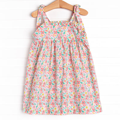Garden Flutters Smocked Dress, Pink