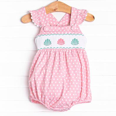 Pearl of the Sea Smocked Bubble, Pink