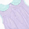 Pippa Ruffle Skirted Bubble, Lavender Stripe