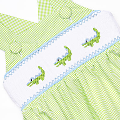 Dundee Dude Smocked Bubble, Green
