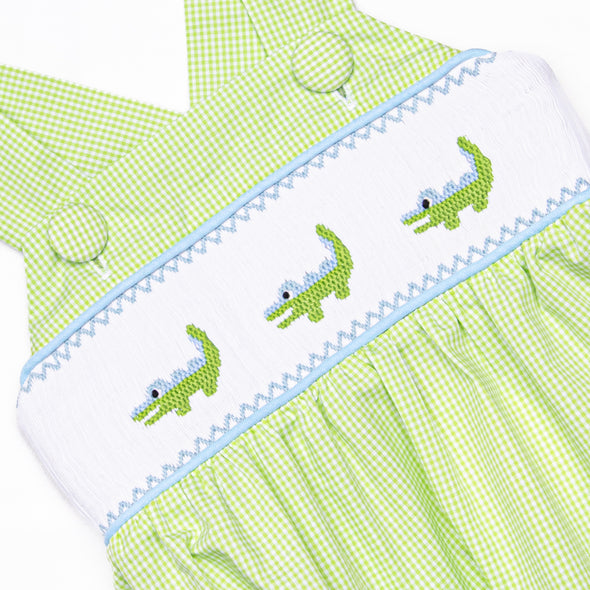 Dundee Dude Smocked Bubble, Green