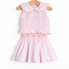 Bleu: Merritt Smocked Skirt Set, Pink