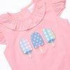 Pastel Popsicles Applique Skirt Set, Pink