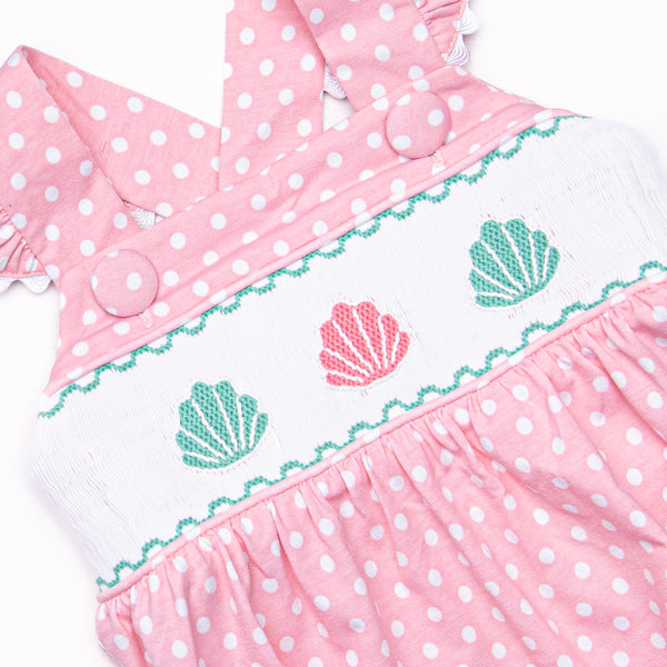Pearl of the Sea Smocked Dress, Pink