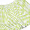 Seersucker Slices Smocked Ruffle Short Set, Green