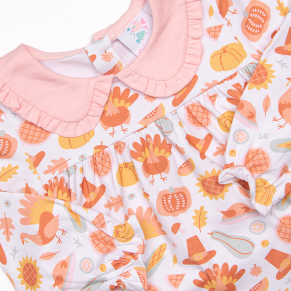 Thanksgiving Favorites Diaper Set, Pink