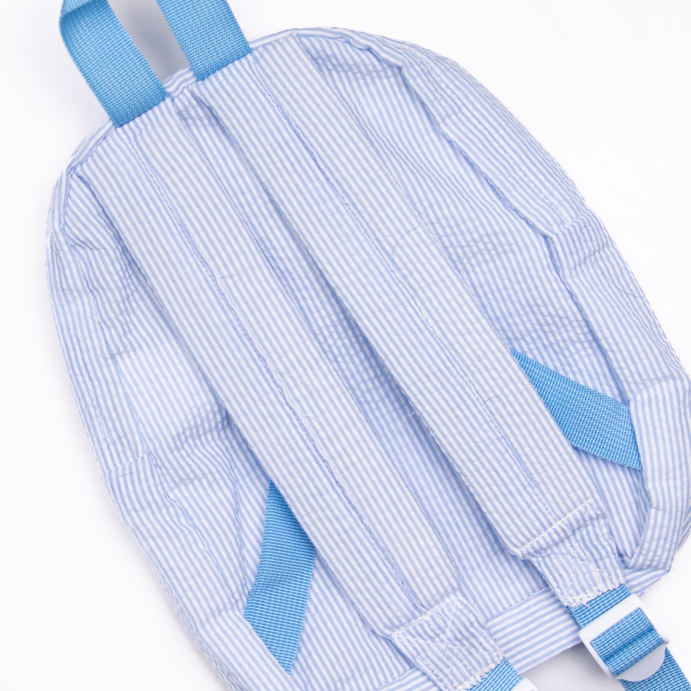 Classroom Carryall Backpack, Blue Seersucker – Stitchy Fish