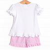 Ice Cream Truck Treats Smocked Ruffle Short Set, Pink