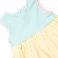 Color Block Clara Short Set, Aqua
