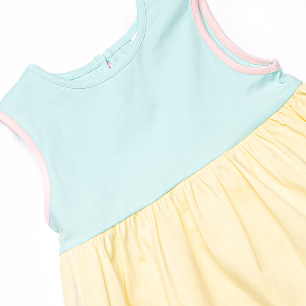 Color Block Clara Short Set, Aqua