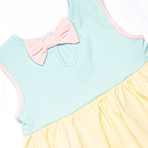 Color Block Clara Short Set, Aqua